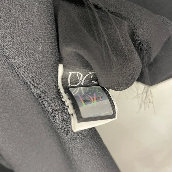 DVF Black Cowl-Neck Knee-Length Shift Dress S / 4 - Picture 8 of 9